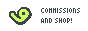 vgen button that says commissions and shop