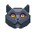 pixel art of a grey cat