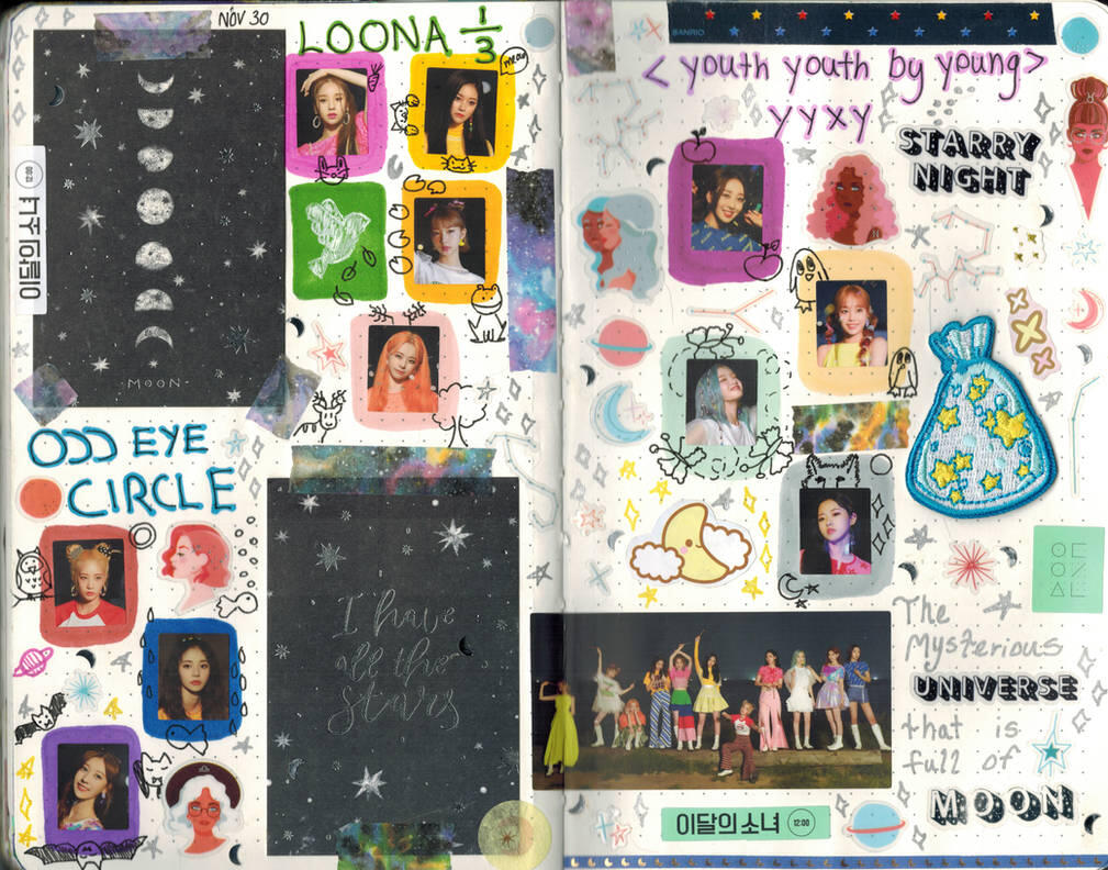 journal page dedicated to loona