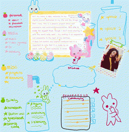 sketch of my current homepage. made in jan of 2025.