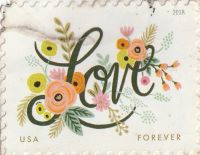 love written in cursive with floral decoration