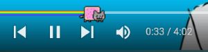 nyan cat youtube progress bar