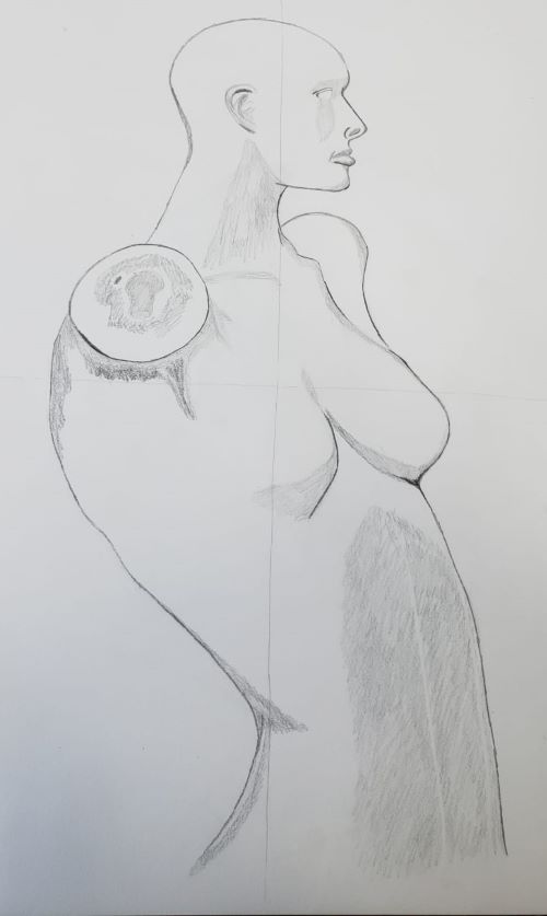 drawing of a figure for art class