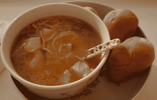 soup with bread